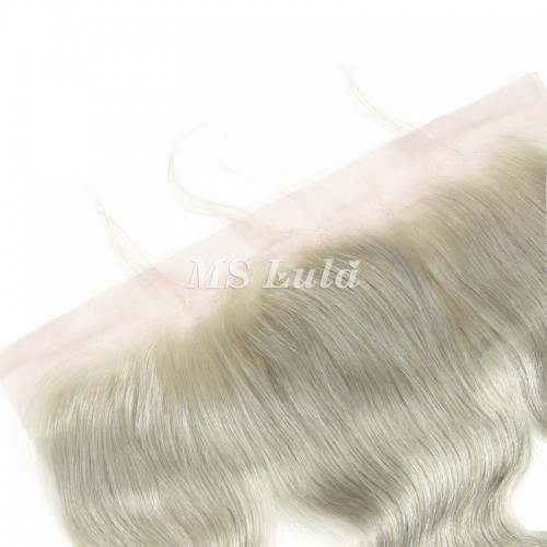 Silver Grey Virgin Hair Body Wave 13X4 Lace Frontal | Human Hair Wig | Lace Front